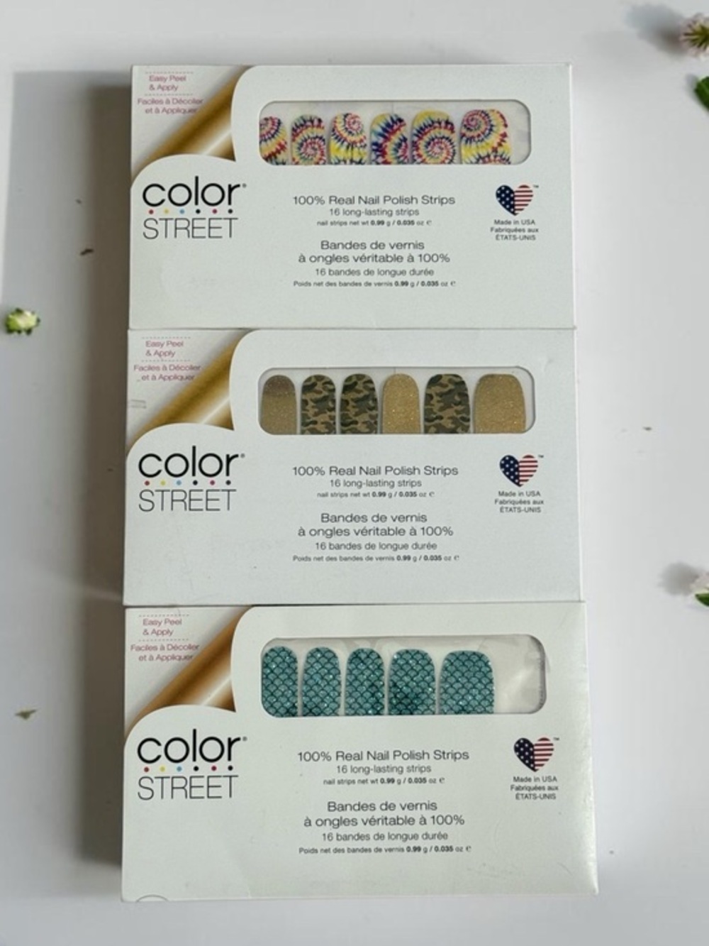🫶🏻 Color Street Nail Polish Strips Trio -l(3 Sets)